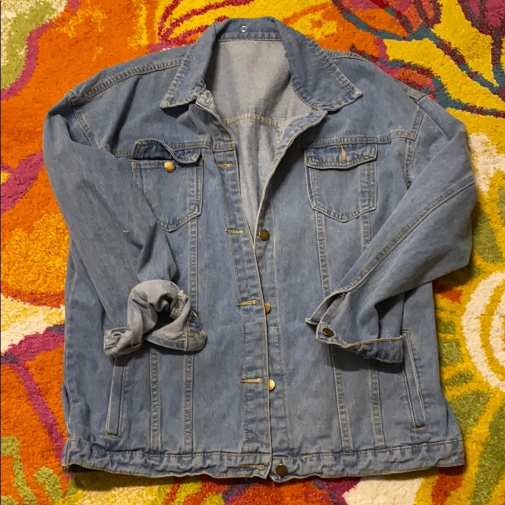 Oversized jean jacket (great for a party!)